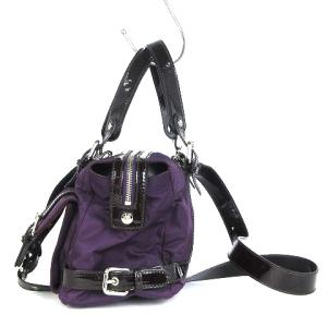MCM ハンドバッグ ショルダー 2WAY 鞄 カバン ナイロン パープル 紫 SM1