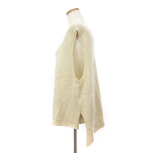 suzukitakayuki knitted vest ベスト ニット セーター クルーネック 丸首 プルオーバー カシミヤ シルク混 A221-12 ベージュ