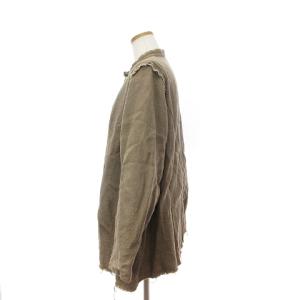 ikkuna / suzuki takayuki ジャケット バンドカラー 切りっぱなし 総裏 リネン ウール センターベント ベージュ 1 S位