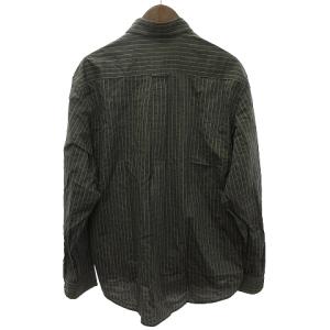 Ermenegildo Zegna シャツ 長袖 前開き コットン100％ レギュラーカラー ストライプ グレー S SM1