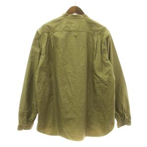 DANTON バンドカラー シャツ スタンドカラー 長袖 コットン 18A-WS-001 ベージュ 42 XL位 大きいサイズ