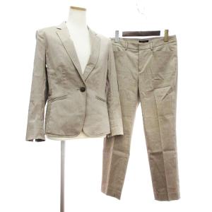 セットアップ スーツ テーラードジャケット シングル 1B スラックス パンツ フォーマル ベージュ 36 S位 SM1