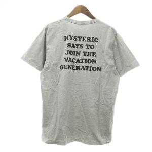 HYSTERIC GLAMOUR JOIN THE VACATION ジョイン ザ バケーション Tシャツ カットソー 半袖 ガールプリント コットン グレー