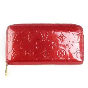モノグラム ヴェルニ ジッピー ウォレット 長財布 小銭入れ 札入れ ラウンドファスナー M93575 赤 レッド AA