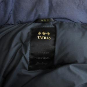 TATRAS ダウンベスト フード付き ナイロン ジップアップ MTA-4113 ネイビー 紺 01 S位