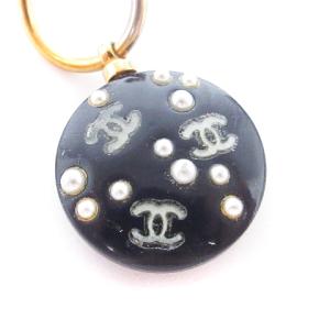 CHANEL ヴィンテージ ココマーク ピアス フープ スイング ネイビー