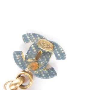 CHANEL ヴィンテージ 02P NO.5 スイング ピアス ココマーク ネイビー