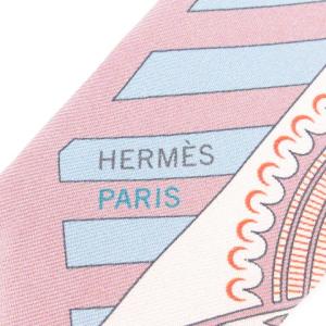 HERMES クレタモ幾何学 ツイリー スカーフ シルク フラワー 花柄 パープル系 小物