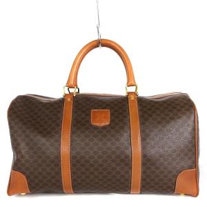 オールド ボストンバッグ マカダム柄 カデナ ブラウン