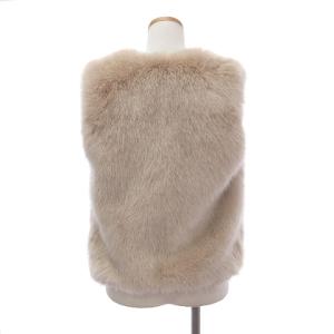 23区 ベスト フェイクファーフロントホック ベージュ系 32 S位 SM1