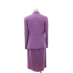 CELINE ヴィンテージ セットアップ スーツ ジャケット ブレザー スカート 総裏 ひざ丈 3B 紫 パープル SM1