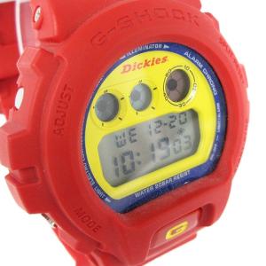 CASIO G-SHOCK Dickies コラボ 腕時計 デジタル クォーツ DW-6900FS 文字盤イエロー レッド