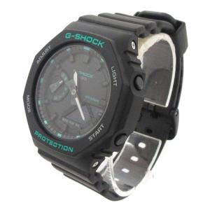 CASIO G-SHOCK 腕時計 アナデジ クオーツ カーボンコアガード GMA-S2100GA-1AJF 黒 ブラック グリーン系 ウォッチ SM1