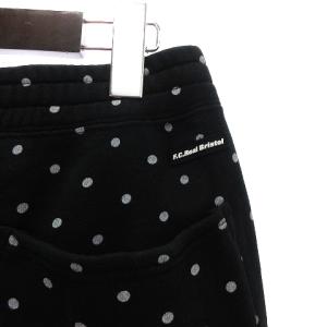 F.C.Real Bristol ソフ SOPH スウェットパンツ イージーパンツ 裏起毛 ドット コットン FCRB-156025 黒 ブラック S