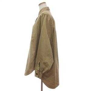 Spick&Span タグ付き 20AW バックギャザーシャツ ブラウス 長袖 コットン 20-050-200-2150-4-0 ベージュ F