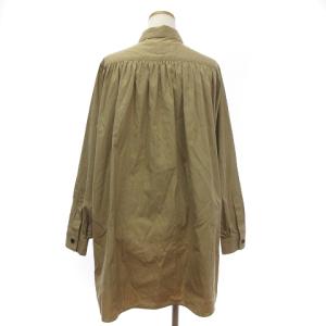 Spick&Span タグ付き 20AW バックギャザーシャツ ブラウス 長袖 コットン 20-050-200-2150-4-0 ベージュ F