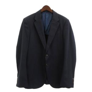 ARMANI COLLEZIONI スーツ セットアップ テーラードジャケット ブレザー 紺ブレ スラックス パンツ 背抜き サイドベンツ チェック 紺 ネイビー