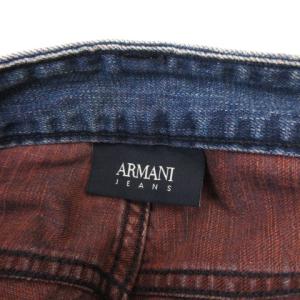 ARMANI JEANS デニム ジーンズ ジップフライ ロゴ コットン インディゴ 青系 ブルー W31