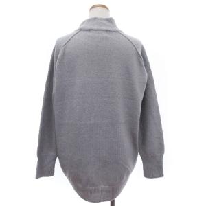 SHIPS ニット セーター 長袖 ボトルネック 無地 カシミヤ混 グレー