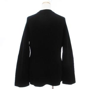 Theory 22AW BODY FCSTICH PO FABRIC SOFT WOOL CASH ニット リブ セーター カシミヤ混 ブラック