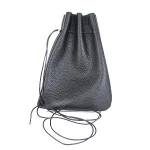 Hender Scheme ザック ZACC ショルダーバッグ 手提げ ハンド カバン 鞄 2WAY 巾着型 シボ革 レザー 黒 ブラック