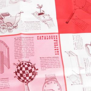 カレ 45 Les Objets Introuvables おかしな道具たち スカーフ  シルク100％ オレンジ ピンク