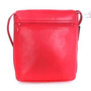 CARVEN タグ付き ショルダー バッグ 斜めがけ フラップ レザー 赤 レッド カバン