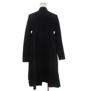 CELFORD 20AW ドッキングAラインニットワンピース ひざ丈 長袖 スカート CWN0205024 黒 ブラック 36 S位