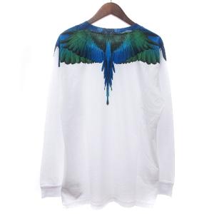 Wings blue print long-sleeve Tシャツ 長袖 ロンT カットソー 