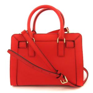 MICHAEL KORS 美品 ディロン DILLON ショルダー ハンドバッグ 2way フラワーモチーフ 赤 レッド系 SM1