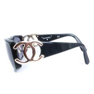 CHANEL サングラス ココマーク 度入り スクエア型 02461 94035 黒 ブラック アイウェア AA