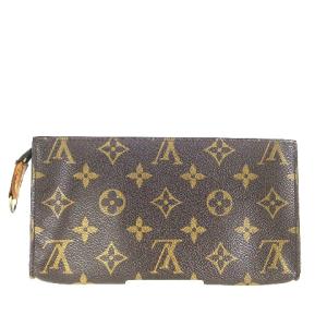 LOUIS VUITTON モノグラム バケット用 ポーチ バッグインバッグ ポシェット キャンバス M42238用 茶 ブラウン SM1
