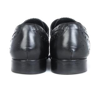 DOLCE&GABBANA ビジネス シューズ ウイングチップ 外羽根 レザー 黒 ブラック 8.5 27.5位 革靴