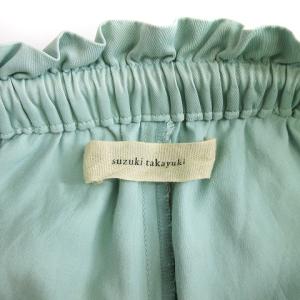 suzukitakayuki 21SS ガウチョ イージー ワイド パンツ ロング コットン混 緑系