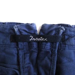 INCOTEX SLACKS スラックスパンツ テーパード ロング 1ST629 紺 ネイビー W30 SM1