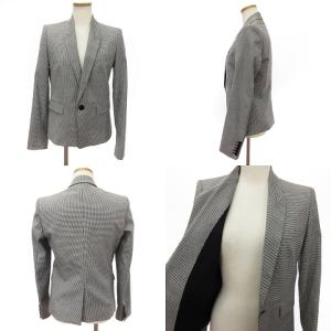 DIESEL BLACK GOLD セットアップ スーツ テーラードジャケット シングル 1B 総裏 パンツ スラックス ジッパーフライ 千鳥格子 白 黒 ホワイト