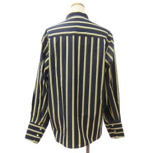 Maison Kitsuné HOTEL タグ付き 19SS ストライプシャツ ブラウス 長袖 オーバーサイズ ワンポイント 刺繍 コットン KWH-19010-A