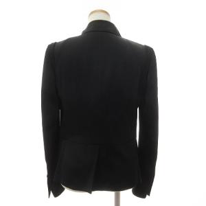 GUCCI デザインジャケット テーラード ブレザー 変形 チンスト 1B 総裏 ブラック 黒 38 XS位