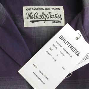 WACKO MARIA 23SS OMBRE CHECK OPEN COLLAR SHIRT S パープル