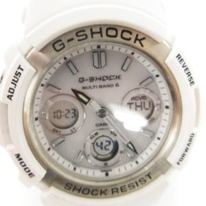 CASIO G-SHOCK マリンホワイト MARINEWHITE 腕時計 アナデジ タフソーラー マルチバンド6 AWG-M100SMW-7AJF 白