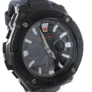 CASIO G-SHOCK G-STEEL 腕時計 ウォッチ デジアナ 2針 タフソーラー 電波 GST-W130BC-1AJF 文字盤グレー系 黒 ブラック