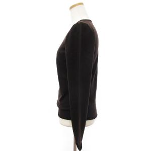 ARMANI COLLEZIONI ニット セーター 長袖 Vネック ウール 薄手 無地 茶 ブラウン 42 M位