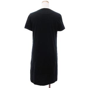 HERMES ワンピース シェーヌダンクル柄 刺繍 36 ブラック
