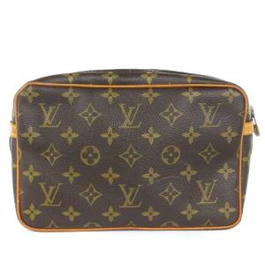 LOUIS VUITTON モノグラム コンピエーニュ23 クラッチバッグ セカンド レザー M51847 ブラウン SM1