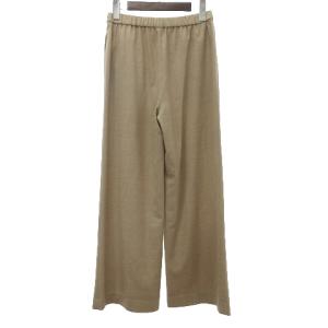 Theory 美品 19年 ワイドパンツ キュロット ゴムウエスト イージーパンツ ストレート ストレッチ ベージュ 00 XS位
