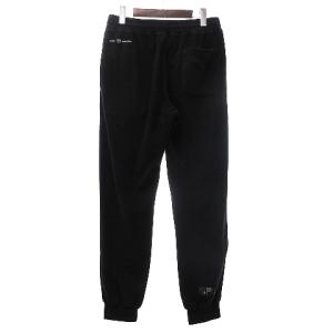 uniform experiment MICRO FLEECE RIBBED PANT フリースパンツ ボア ロゴ イージー 裏起毛  UE-189064 黒 ブラック