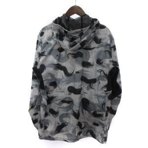 adidas ブラッシュカモウィンドジャケット パーカー ウィンドブレーカー 長袖 ファスナー 総柄 CX3529 グレー 灰色 XO XL位