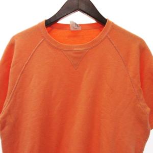 LOOPWHEELER スウェット カットソー 半袖 無地 コットン オレンジ M SM1