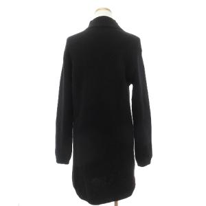 agnes b. ニットワンピース セーター 長袖 ボトルネック ウール シルク混 フランス製 黒 ブラック 1 S位 SM1