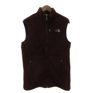 VERSA AIR VE バーサエアー フリースベスト ジップアップ ロゴ 刺繍 NA45108 茶 ブラウン L